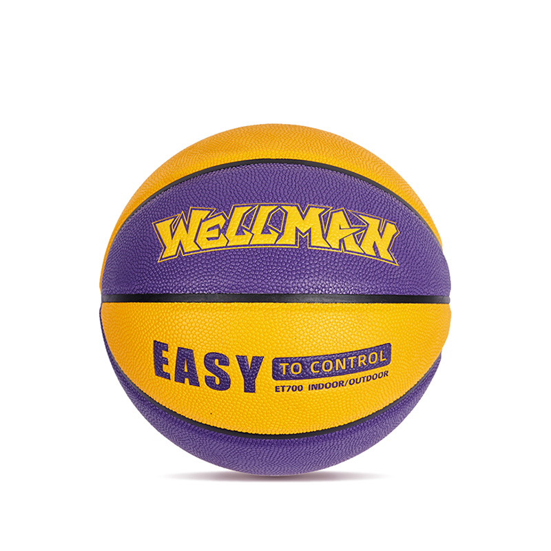 Tilpasset logo Fargeblokkert fuktighetsabsorberende PU Leather Soft Basketball Ball for Teen Adult