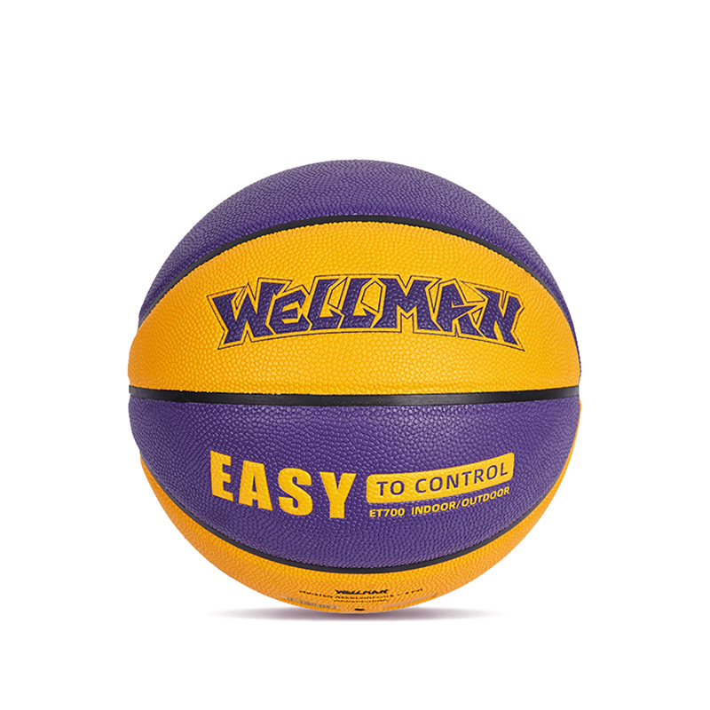 Tilpasset logo Fargeblokkert fuktighetsabsorberende PU Leather Soft Basketball Ball for Teen Adult