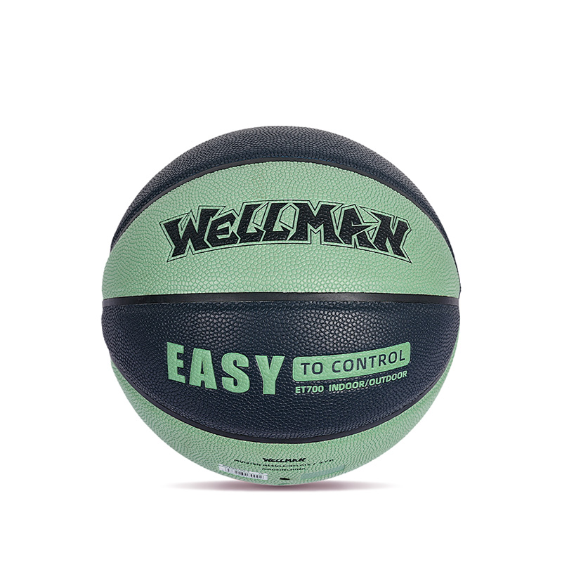 Tilpasset logo Fargeblokkert fuktighetsabsorberende PU Leather Soft Basketball Ball for Teen Adult
