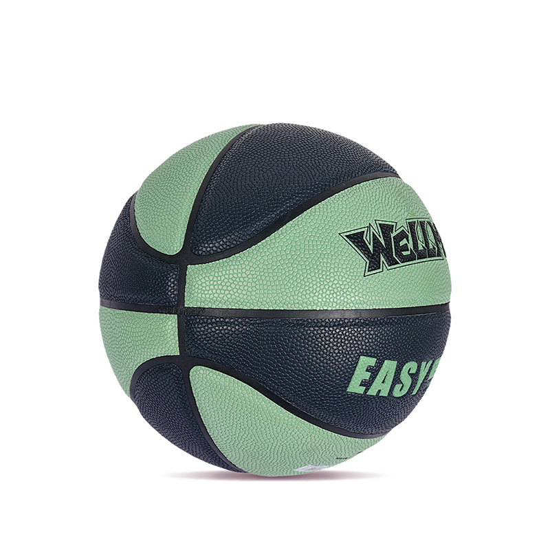 Tilpasset logo Fargeblokkert fuktighetsabsorberende PU Leather Soft Basketball Ball for Teen Adult