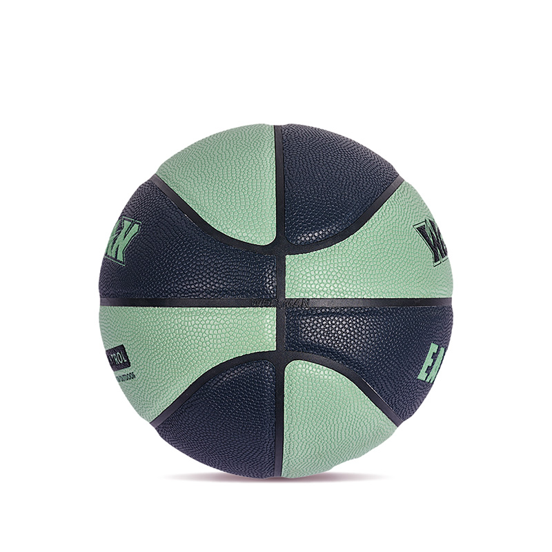 Tilpasset logo Fargeblokkert fuktighetsabsorberende PU Leather Soft Basketball Ball for Teen Adult