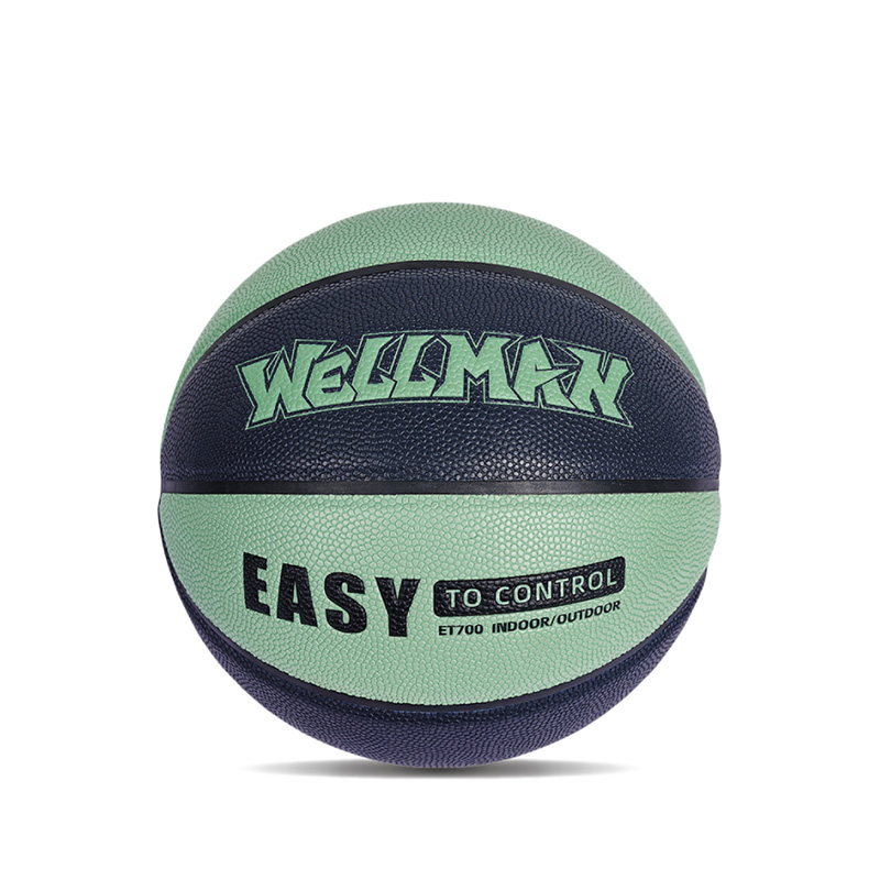 Tilpasset logo Fargeblokkert fuktighetsabsorberende PU Leather Soft Basketball Ball for Teen Adult