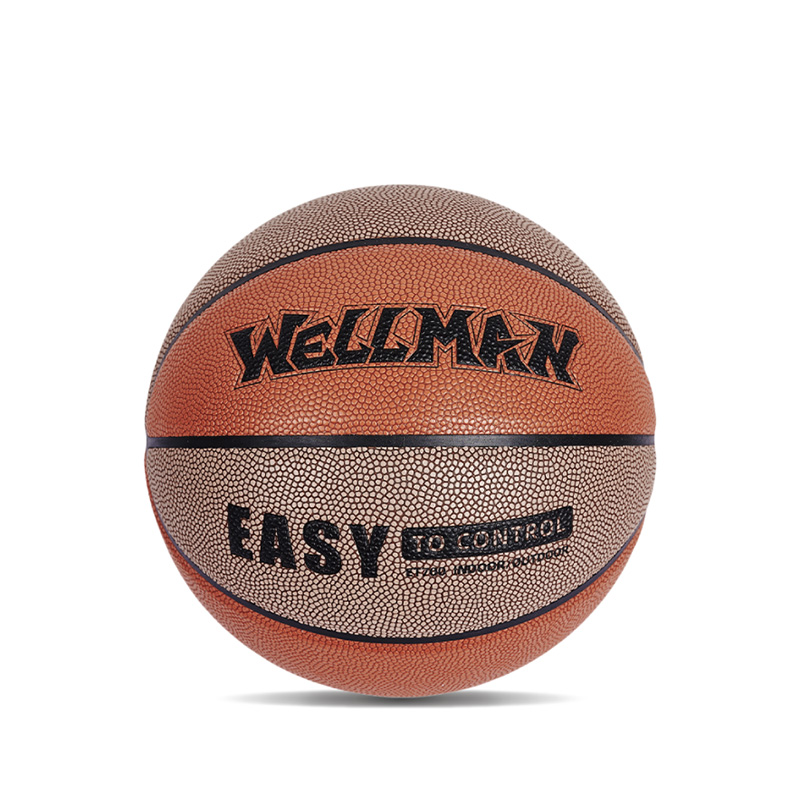 Tilpasset logo Fargeblokkert fuktighetsabsorberende PU Leather Soft Basketball Ball for Teen Adult