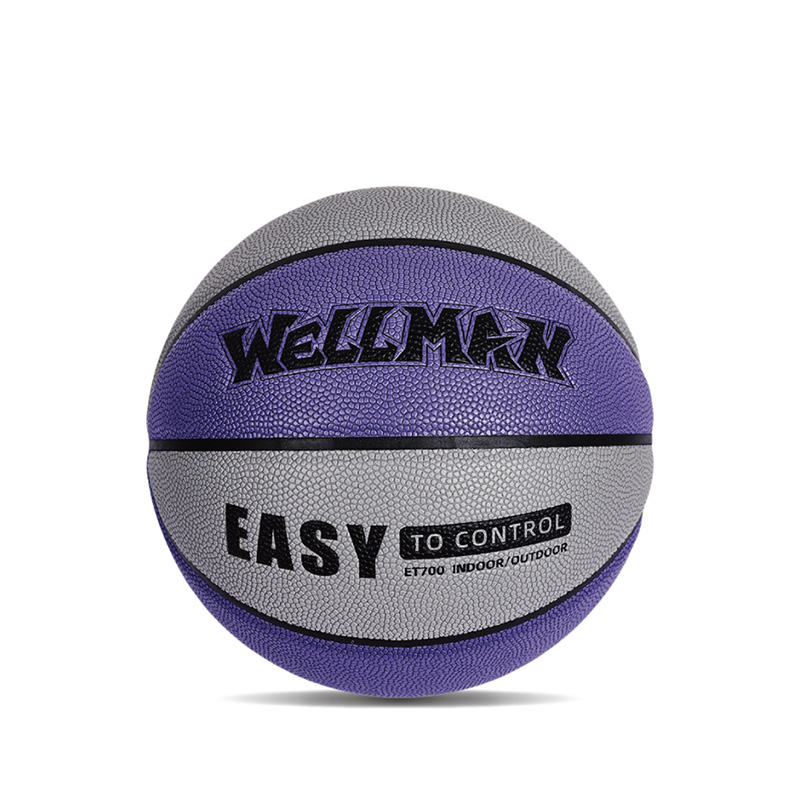 Tilpasset logo Fargeblokkert fuktighetsabsorberende PU Leather Soft Basketball Ball for Teen Adult