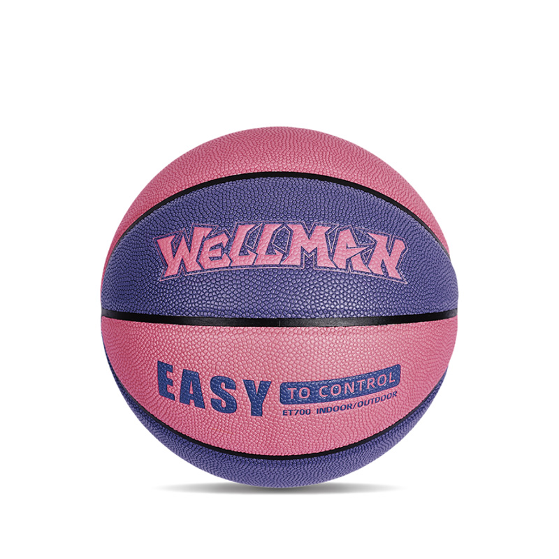 Tilpasset logo Fargeblokkert fuktighetsabsorberende PU Leather Soft Basketball Ball for Teen Adult