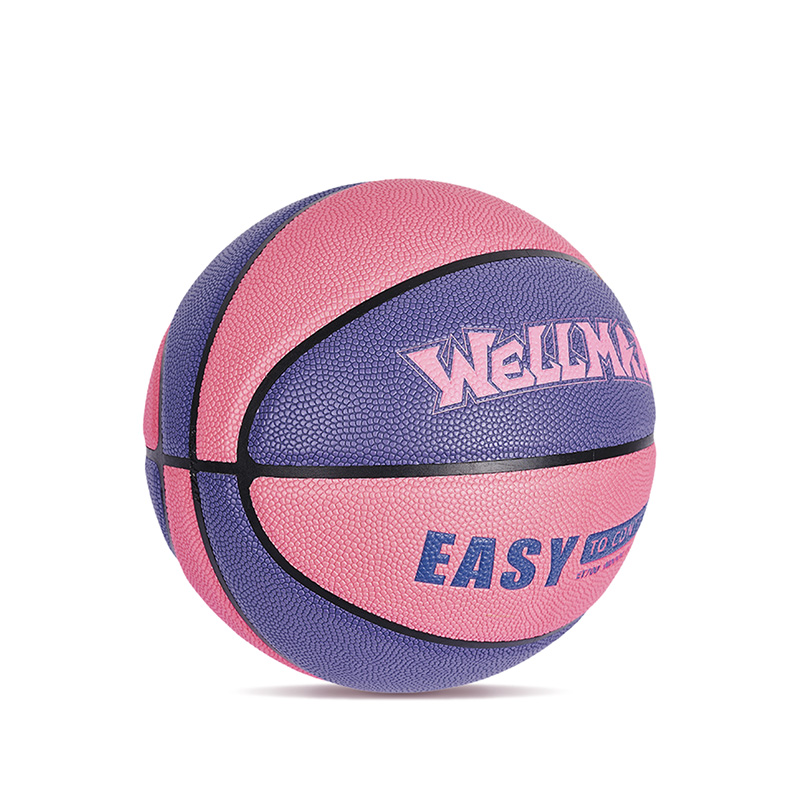 Tilpasset logo Fargeblokkert fuktighetsabsorberende PU Leather Soft Basketball Ball for Teen Adult
