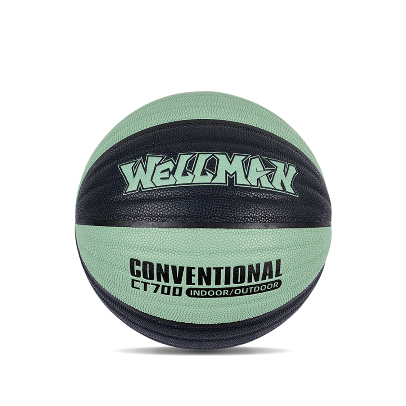 Slitesterk bølgeutforming Great Grip Moisture-Absorbering PU Leather Basketball Ball innendørs/utendørs bruk