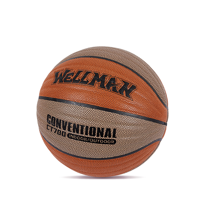 Slitesterk bølgeutforming Great Grip Moisture-Absorbering PU Leather Basketball Ball innendørs/utendørs bruk